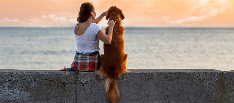 Woman with dog